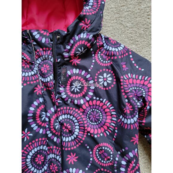 Columbia Sportswear Outdoor Winter Heavy Warm Printed Jacket Purple/Pink Size S - Picture 2 of 5